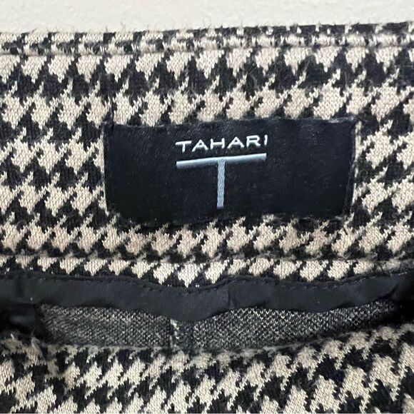 Tahari tan and black houndstooth knit pants size - Picture 5 of 6